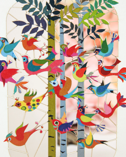 Flying Birds Greeting Card