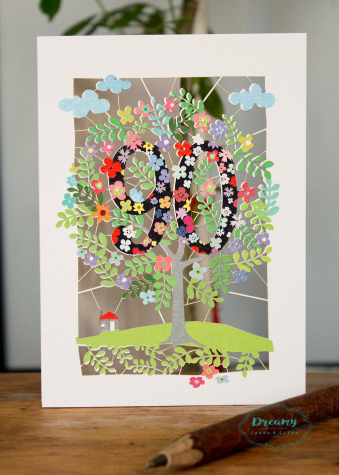 90th Tree of Life Birthday Card - dreamylondon