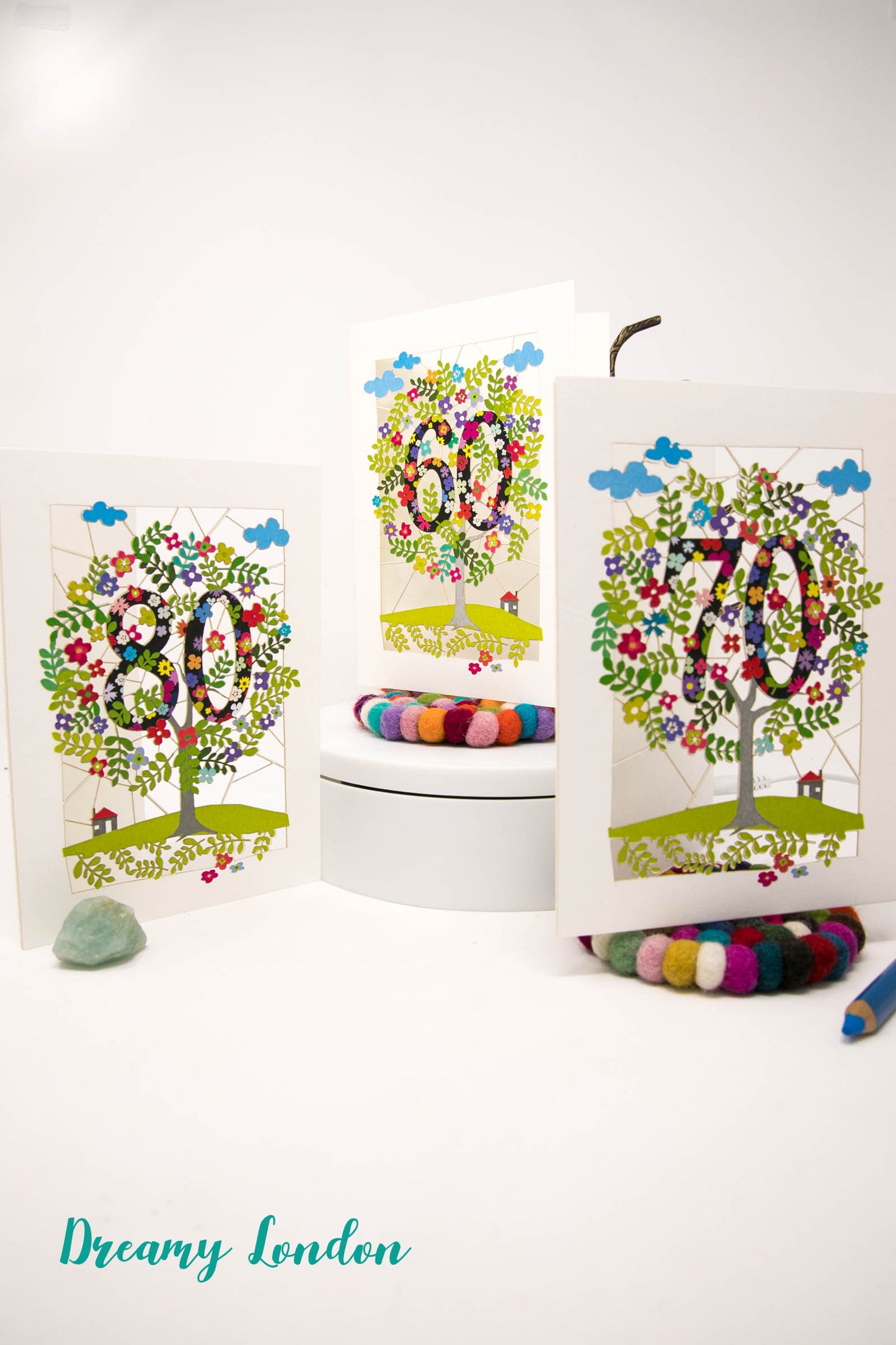 60th Tree of Life Birthday Card - dreamylondon