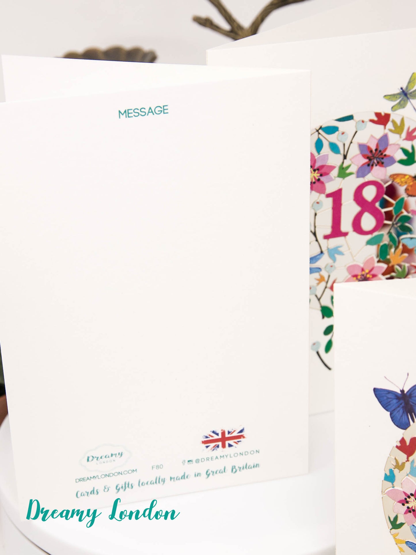 70th Butterflies Birthday Card - dreamylondon