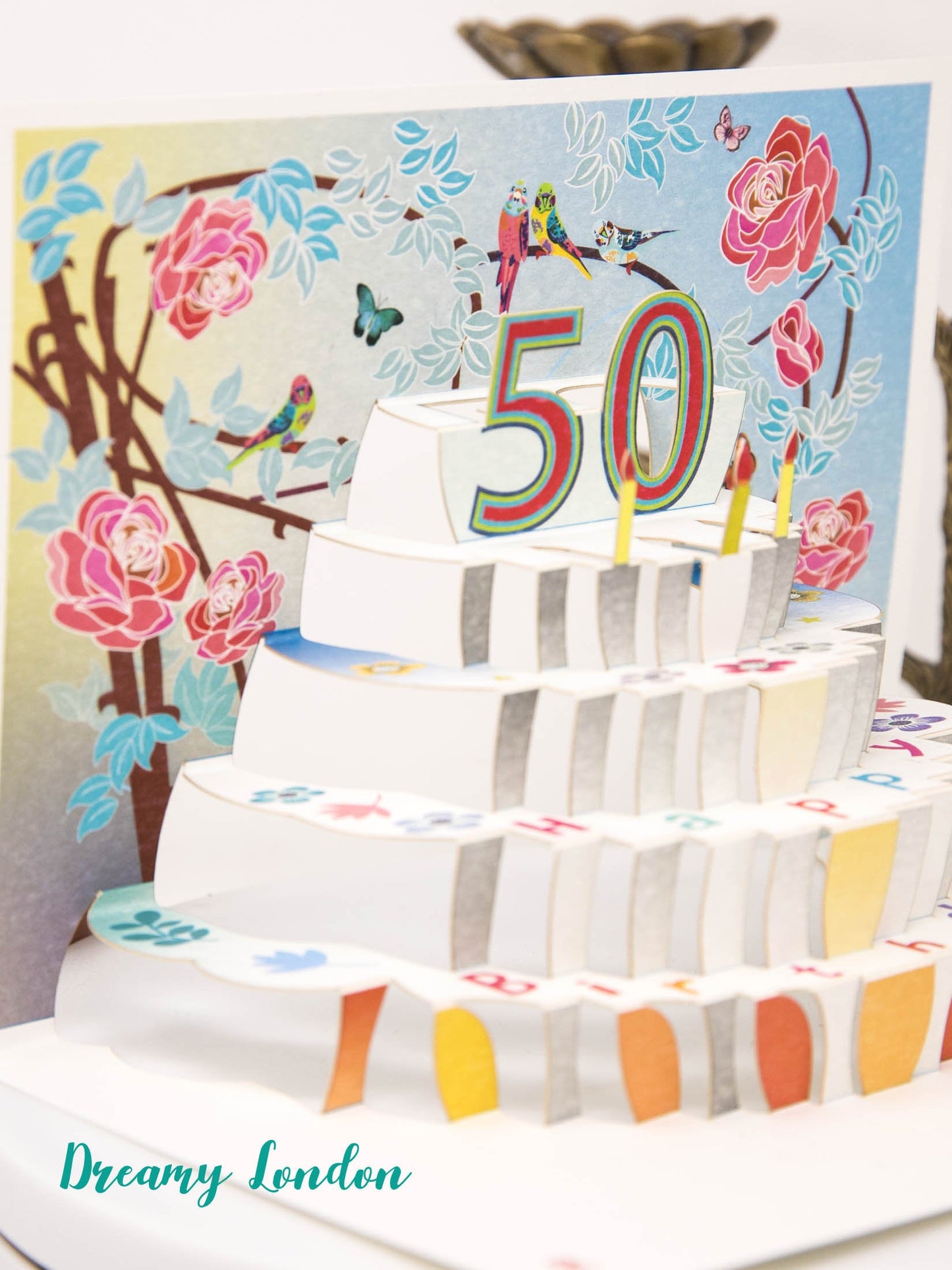 Pop-up 50th Birthday Card - dreamylondon