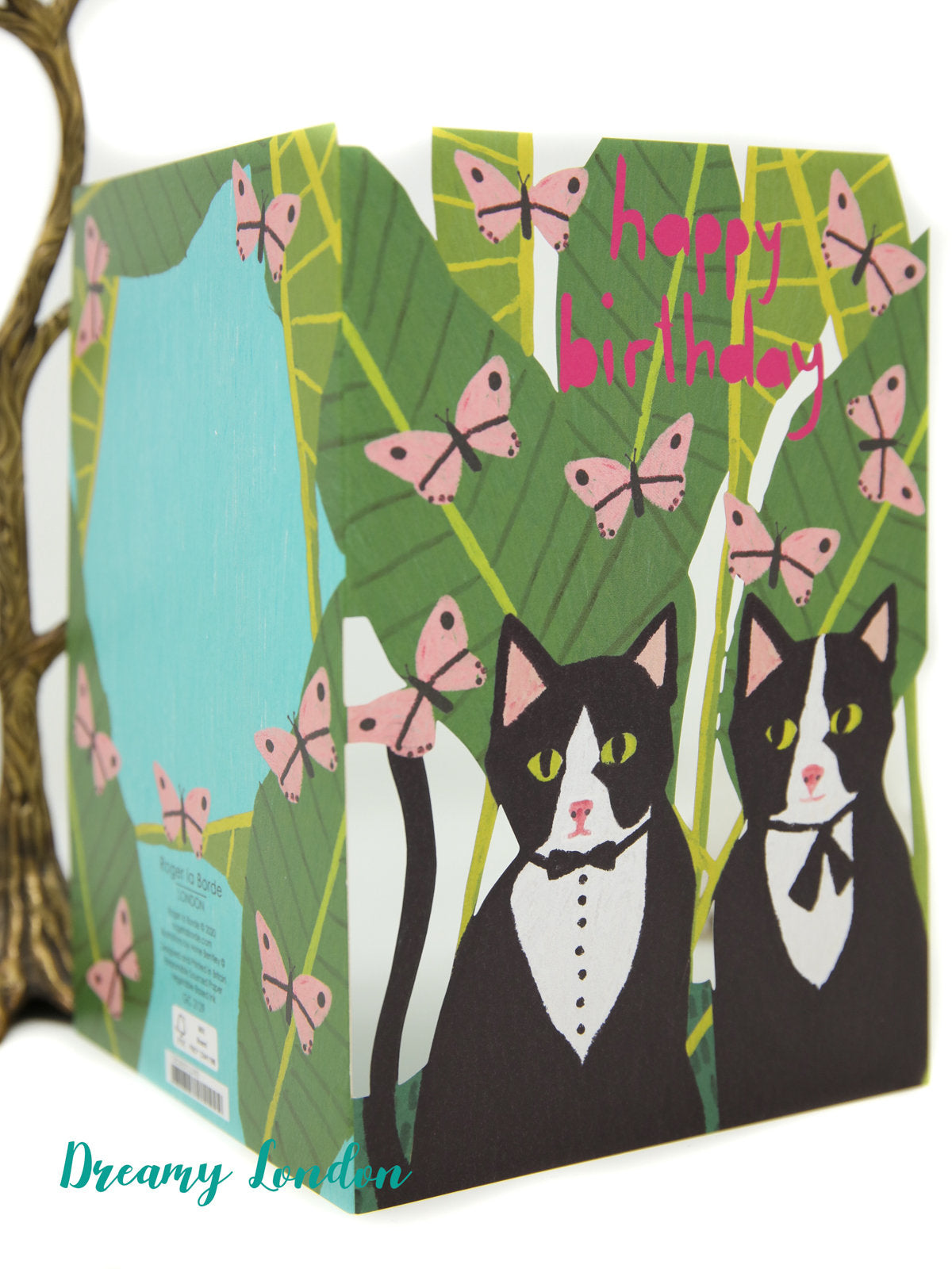 Black and White Cats Birthday Card - dreamylondon