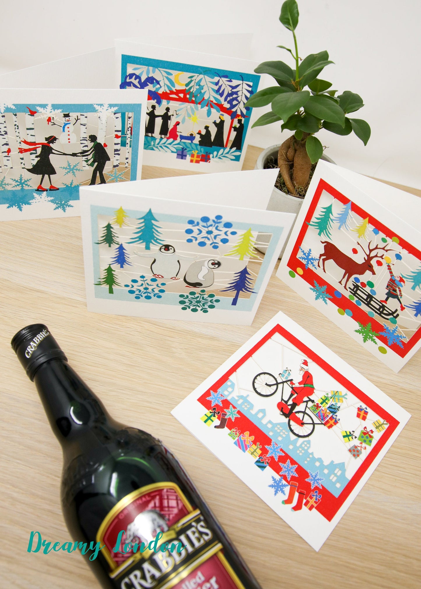 laser cut christmas card - dreamylondon