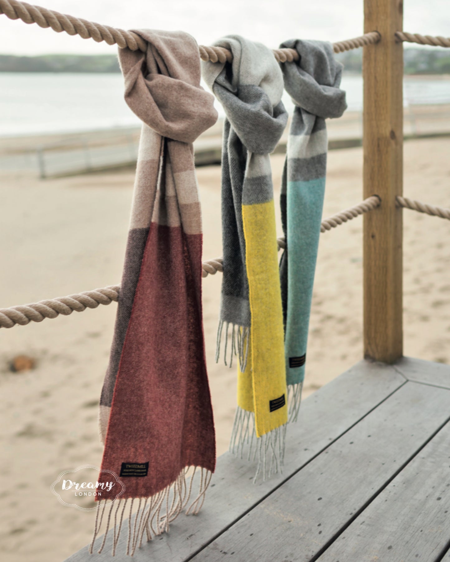 Terracotta Stripy Wool Scarf - dreamylondon