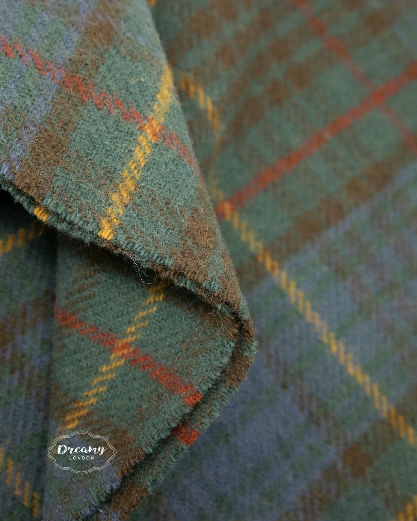 Antique Hunting Stewart Tartan Wool Blanket. Scottish Wool Blanket - dreamylondon