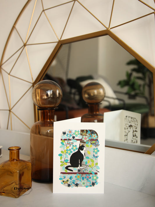 Cat Laser Cut Greeting Card