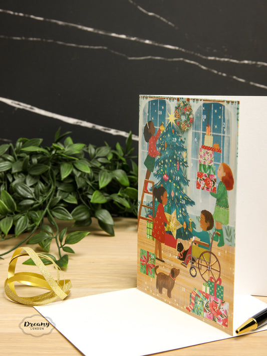 Christmas Party Advent Calendar Card