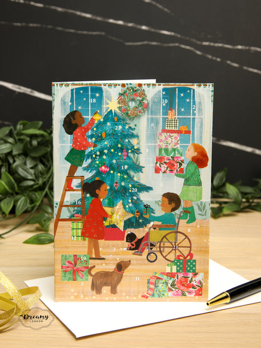Christmas Party Advent Calendar Card