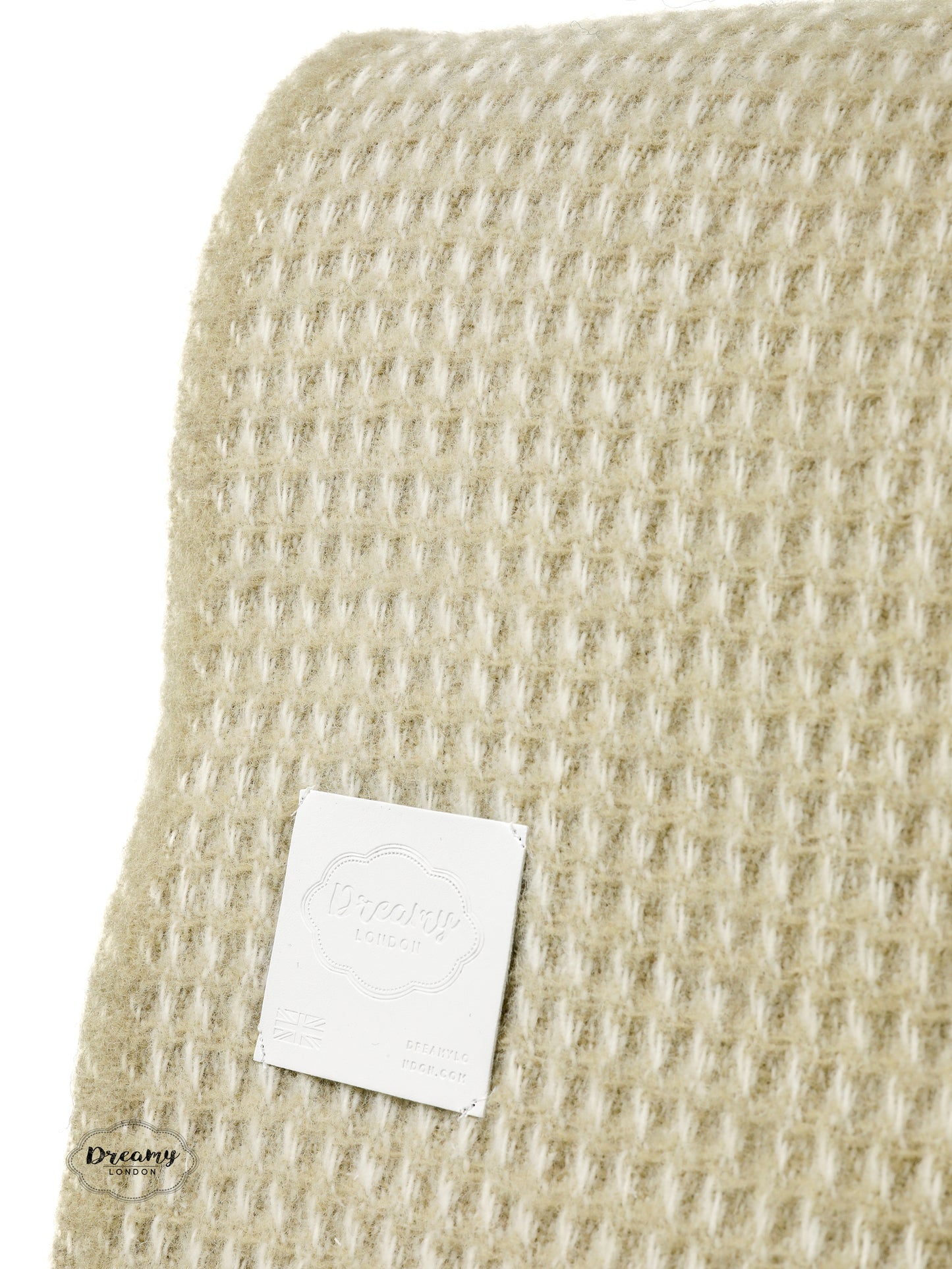 Silver Grey Waffle Wool Throw Blanket