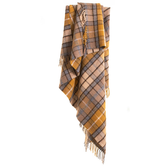 Elliot Natural Buchanan Tartan Wool Blanket