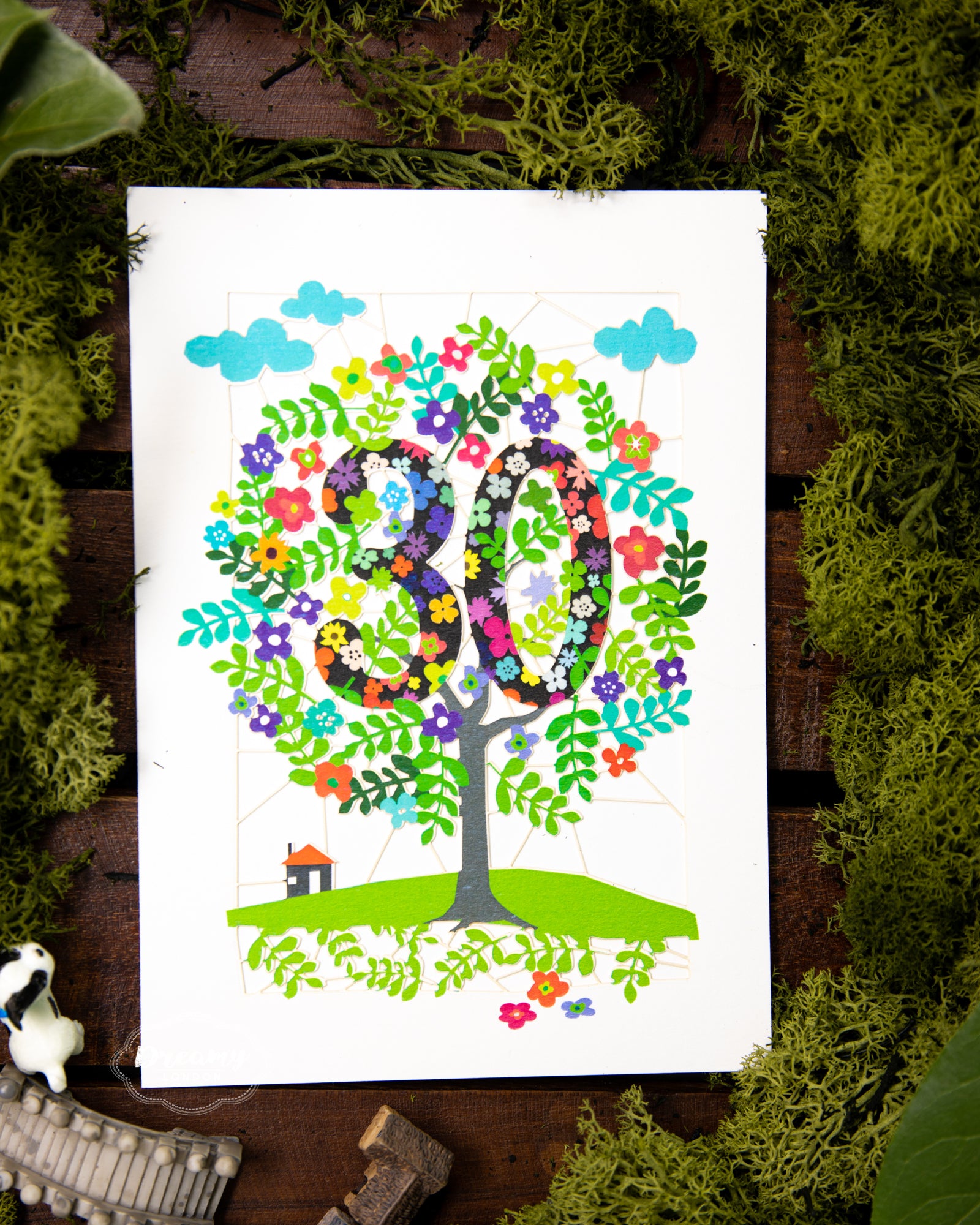 30th Tree of Life Birthday Card - dreamylondon