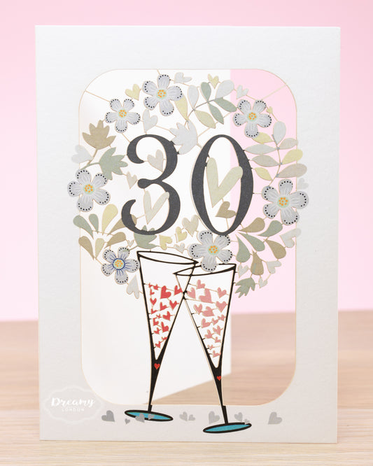 Pearl Anniversary 30th Wedding Anniversary Card - dreamylondon