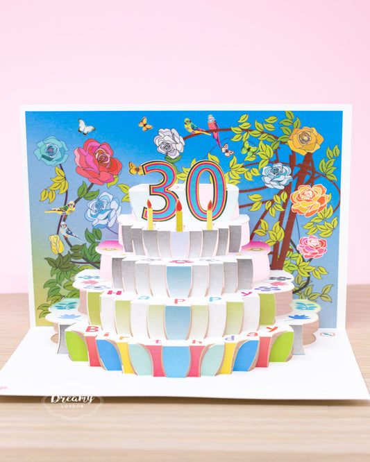 30th Pop Up Birthday Card - dreamylondon