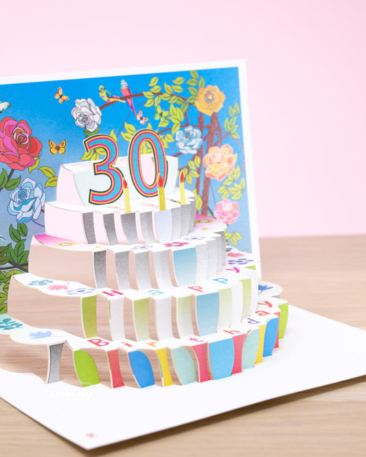 30th Pop Up Birthday Card - dreamylondon