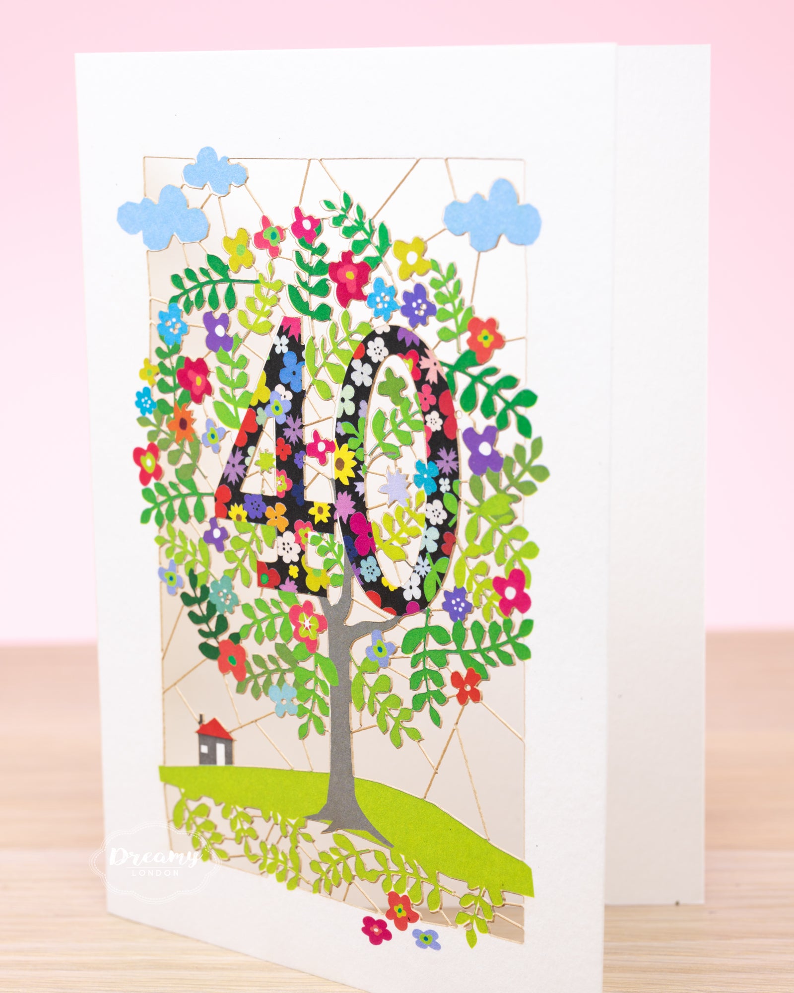 40th Tree of Life Birthday Card - dreamylondon