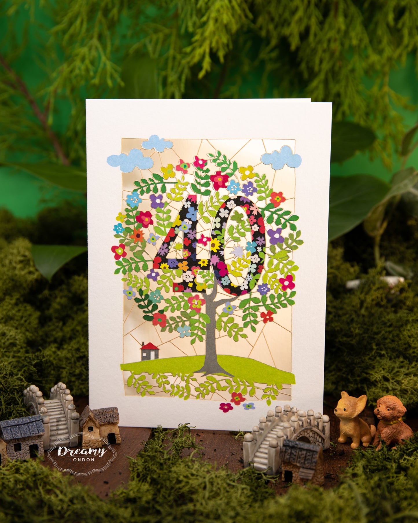 40th Tree of Life Birthday Card - dreamylondon