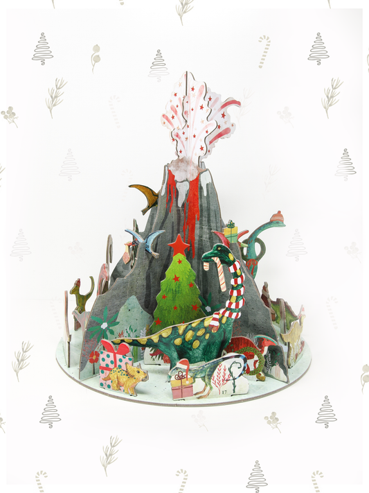 3D Dinosaur on Volcano Pop & Slot Advent Calendar
