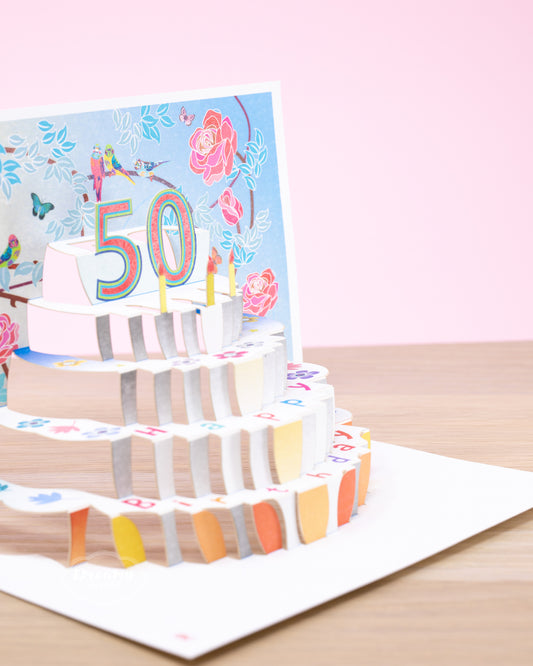 Pop-up 50th Birthday Card - dreamylondon