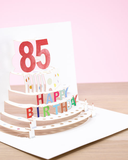 Pop-up 85th Birthday Card - dreamylondon