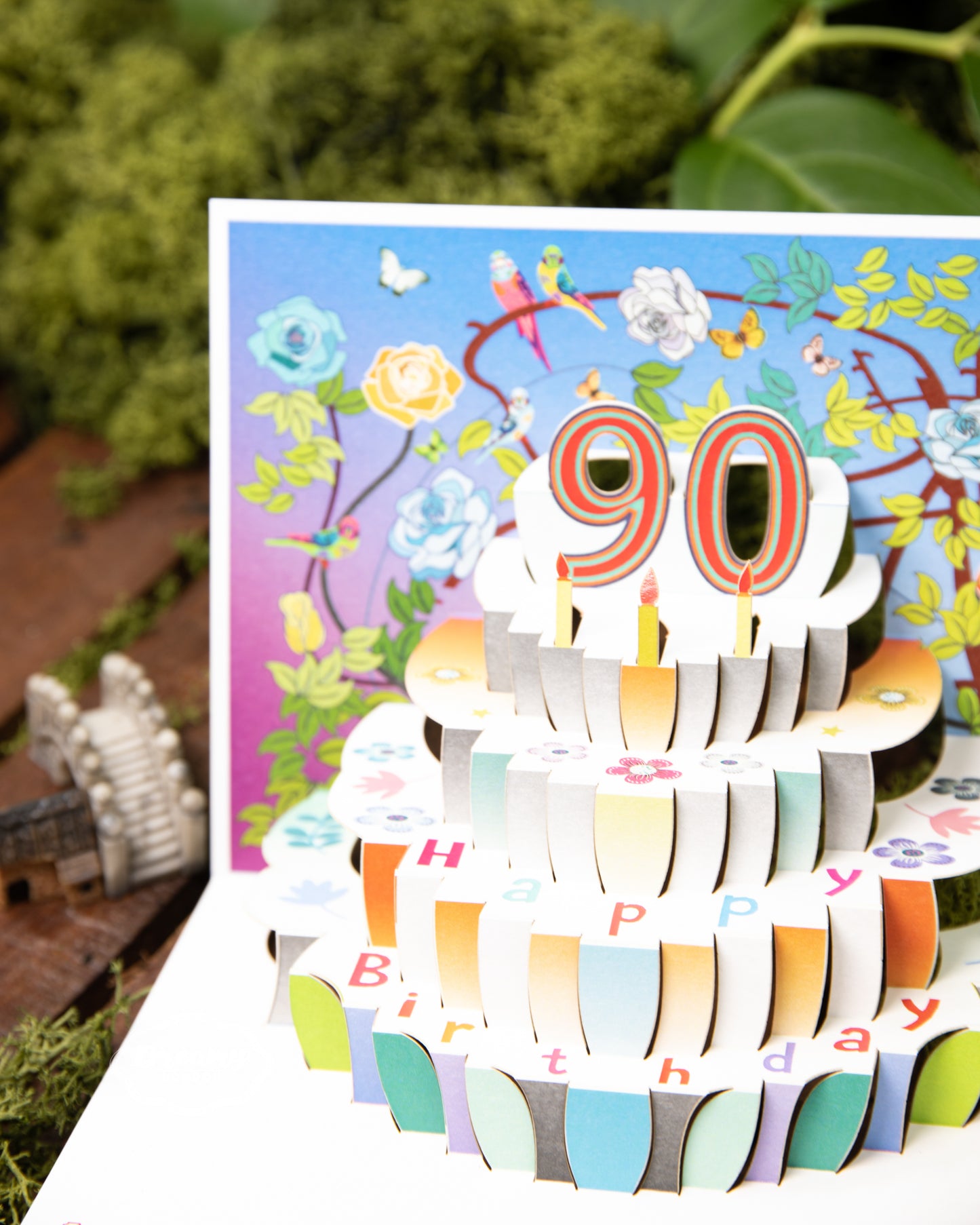 90th Pop-up Birthday Card - Pop Up Card for 90th Birthday - dreamylondon