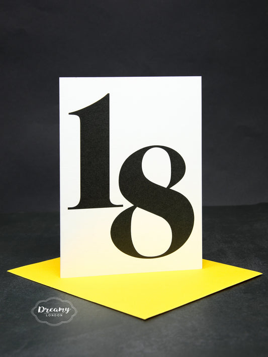 Bold 18th Birthday Card