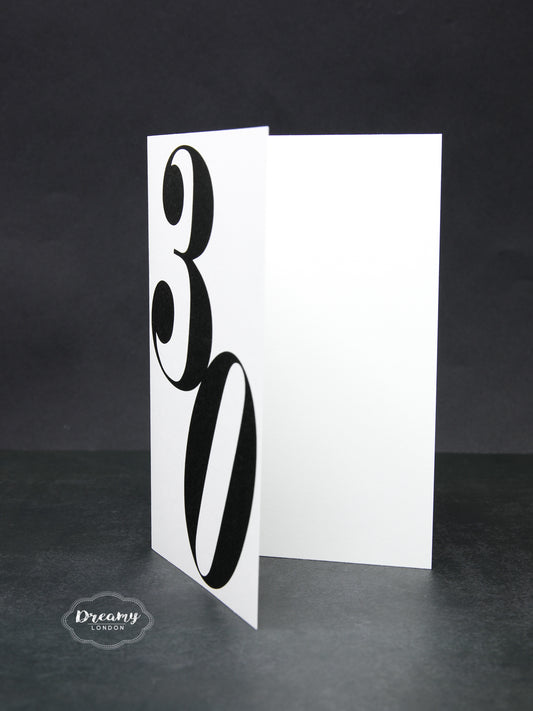 Bold 30th Birthday Card