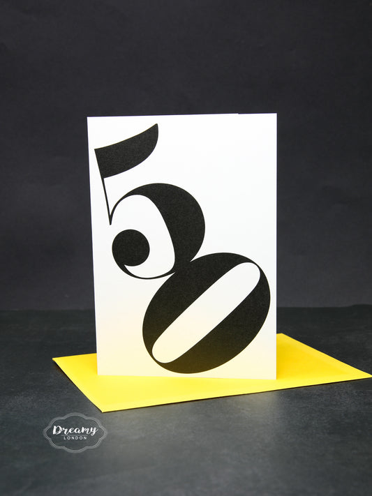 Bold 50th Birthday Card