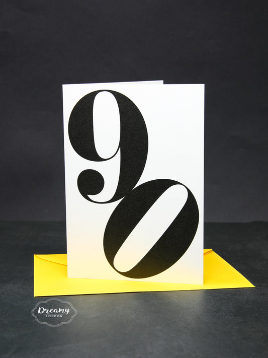 Bold 90th Birthday Card