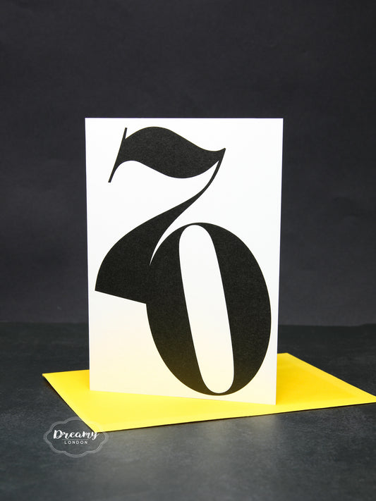 Bold 70th Birthday Card