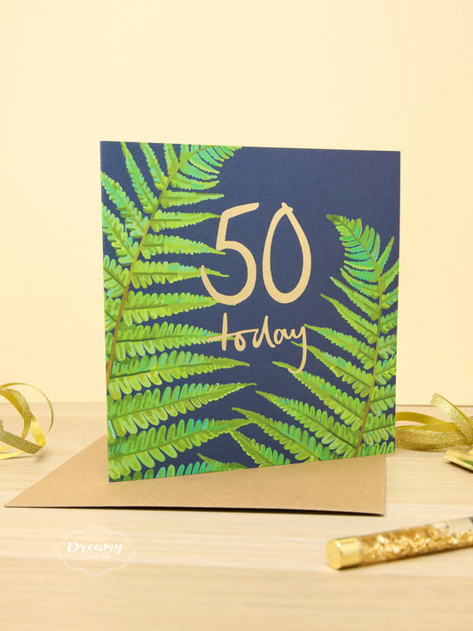50th Tropical Birthday Card