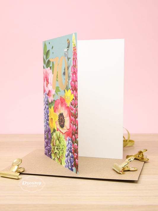 Blossom 70th Birthday Card