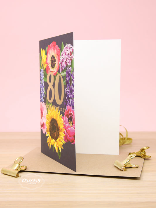 Blossom 80th Birthday Card