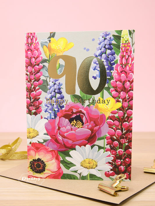 Blossom 90th Birthday Card