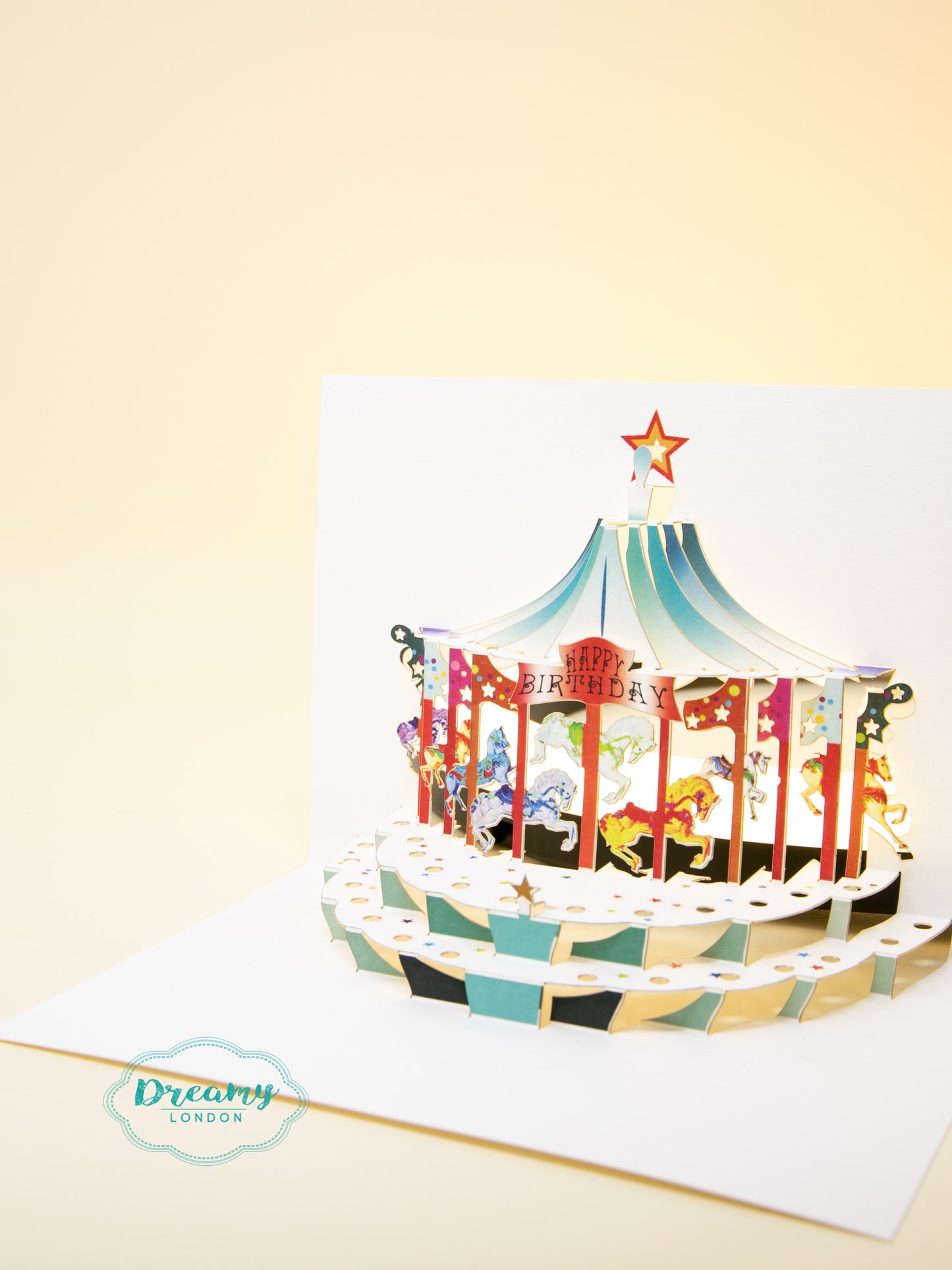 Carousel Kids Pop up Birthday Card