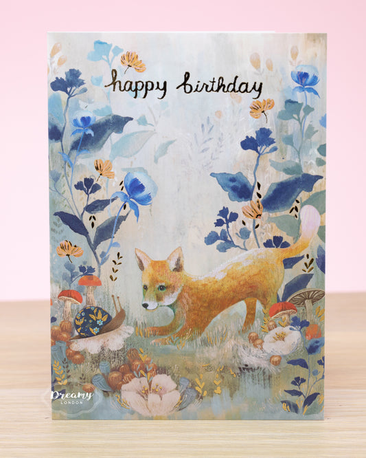 Dreamy Fox Birthday Card - dreamylondon