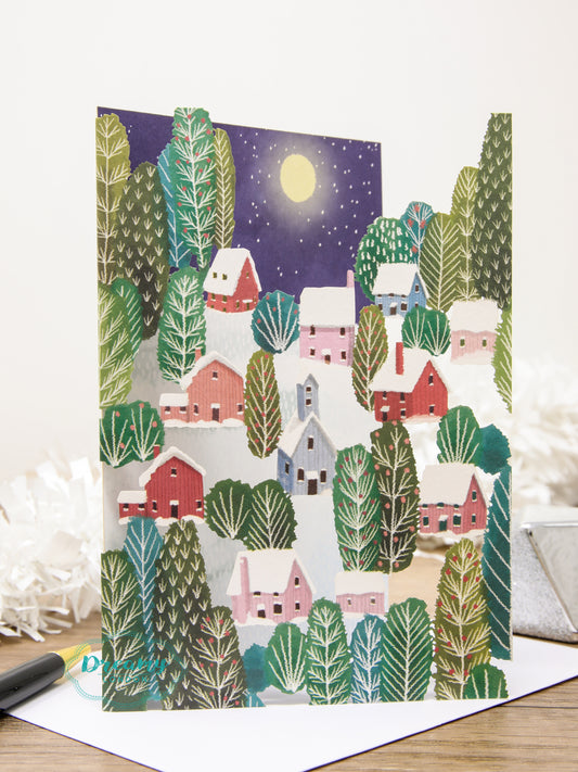 White Magical Christmas Lasercut Card