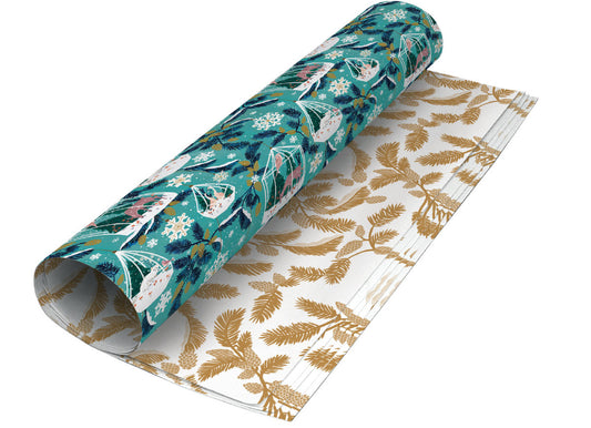 Winter Garden Reversible Gift Wrapping Paper