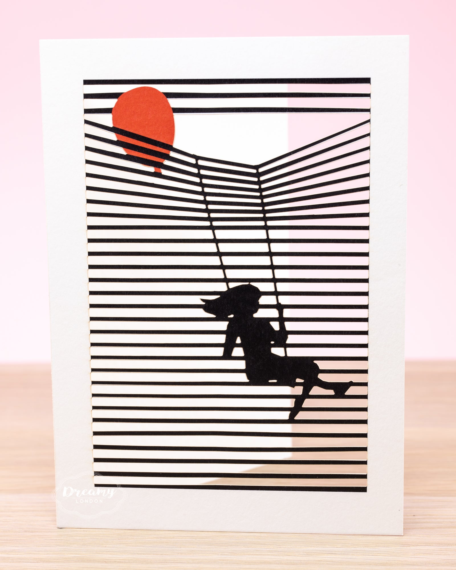 Girl on the Swing greeting card - dreamylondon
