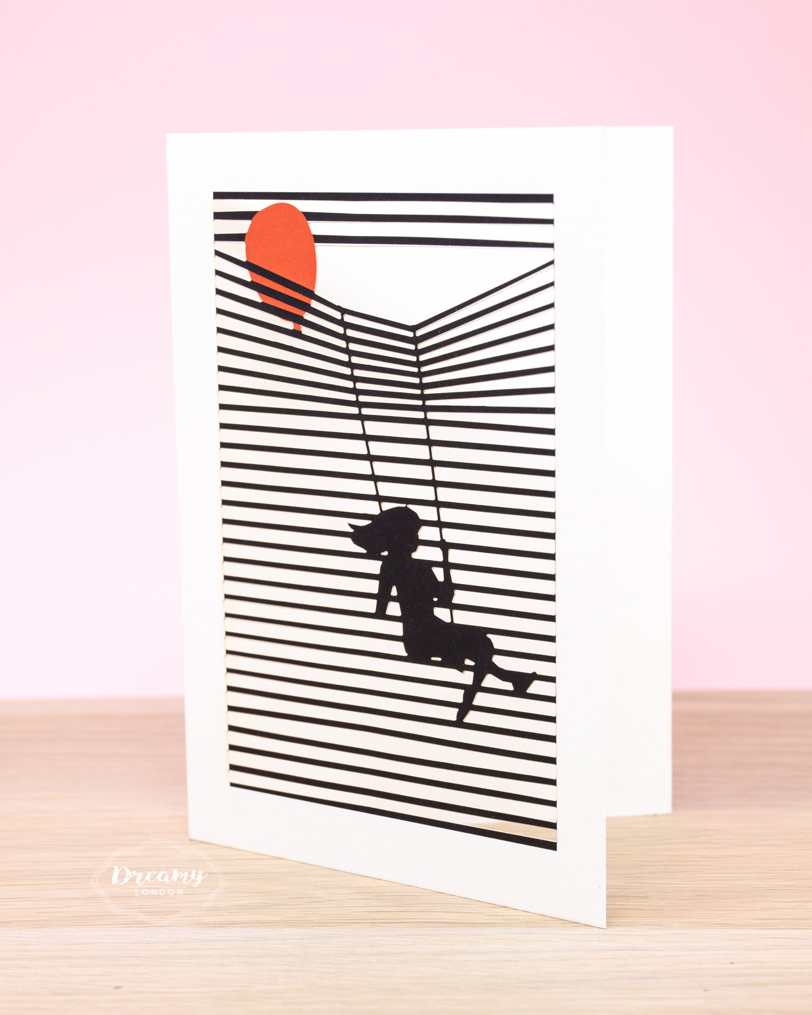 Girl on the Swing greeting card - dreamylondon