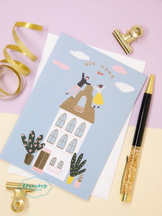 Cute Couple Moving In New Home Card