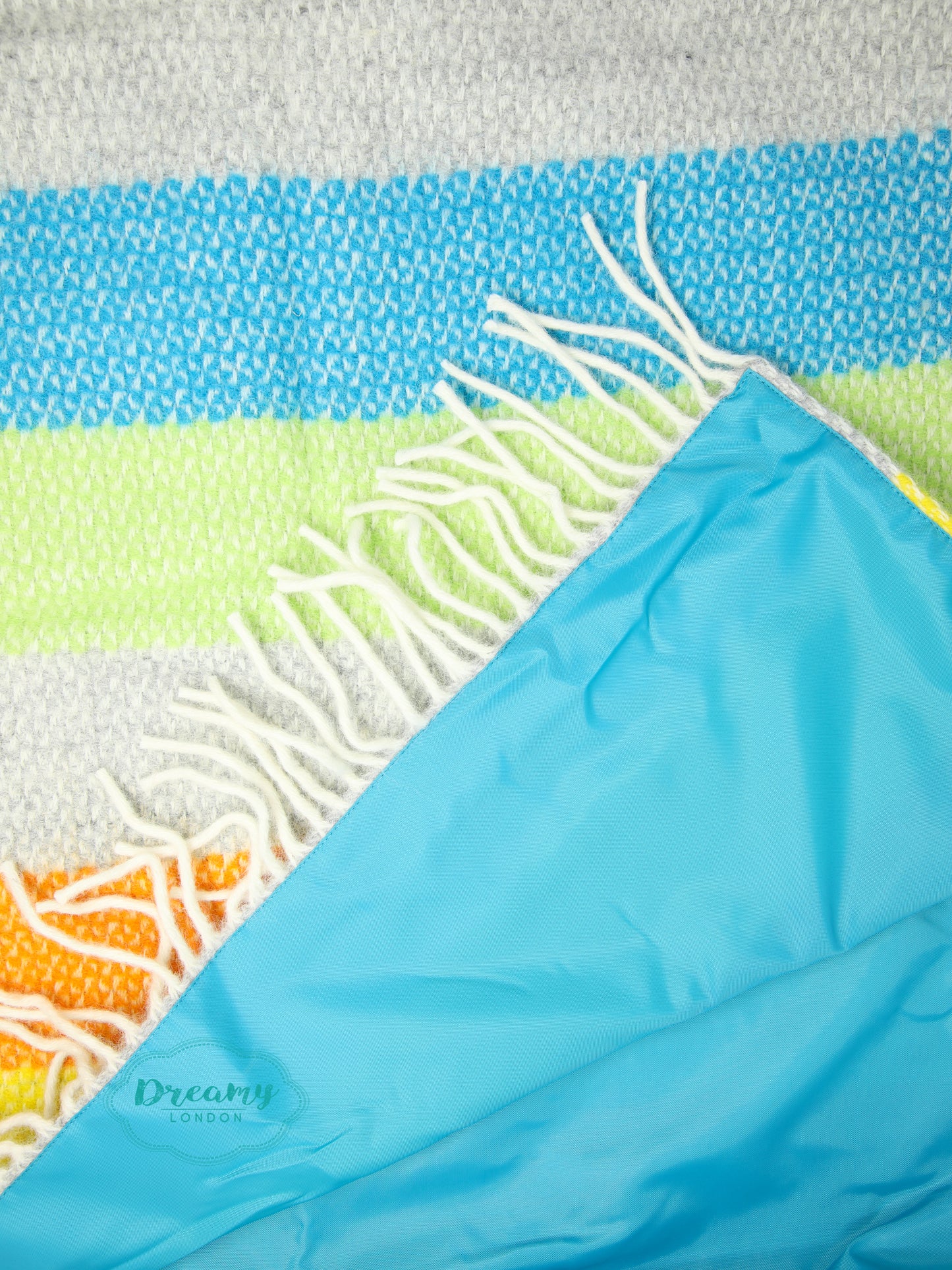 Harley Rainbow Herringbone Polo Picnic Blanket