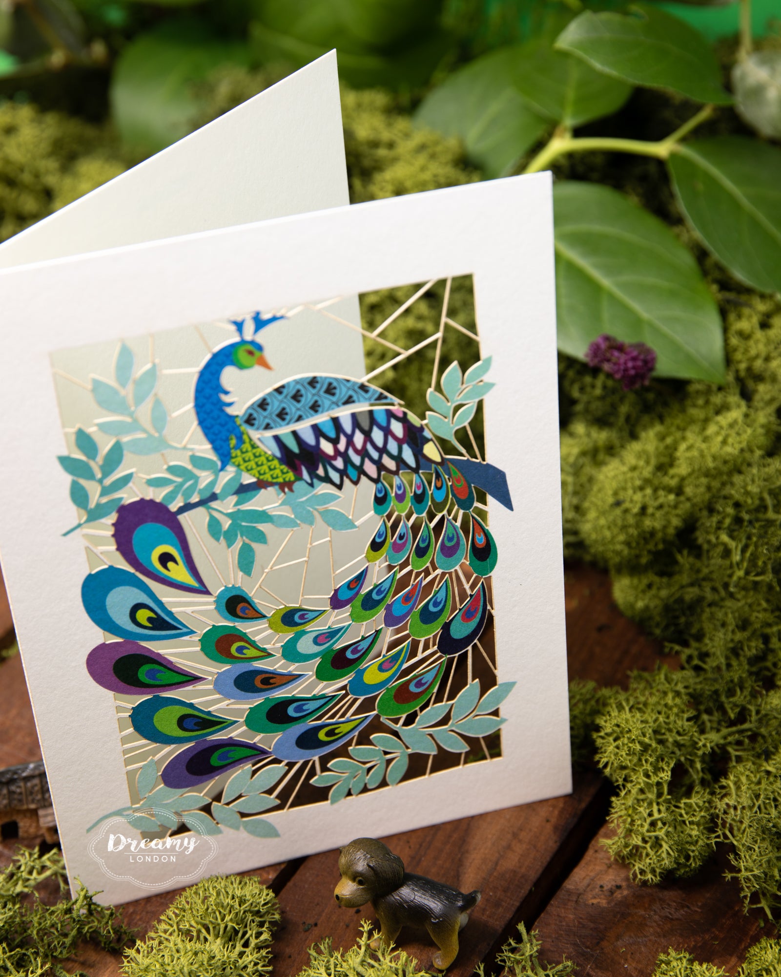 Peacock Greeting Card - dreamylondon