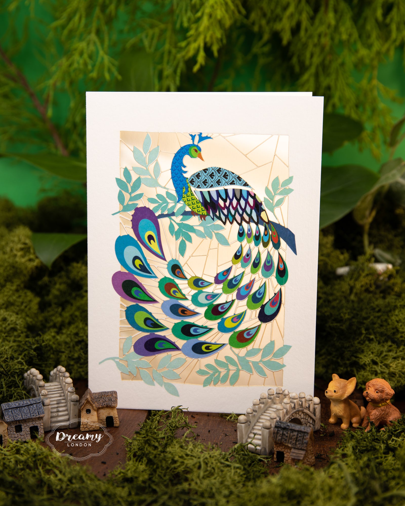 Peacock Greeting Card - dreamylondon