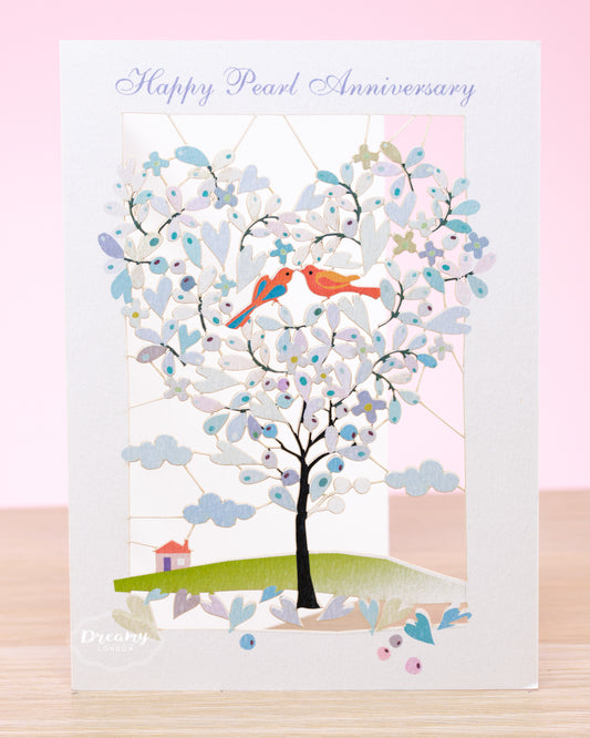 Happy Pearl Anniversary Card - dreamylondon