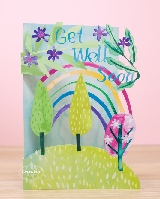 Rainbow Get Well Soon Card - dreamylondon
