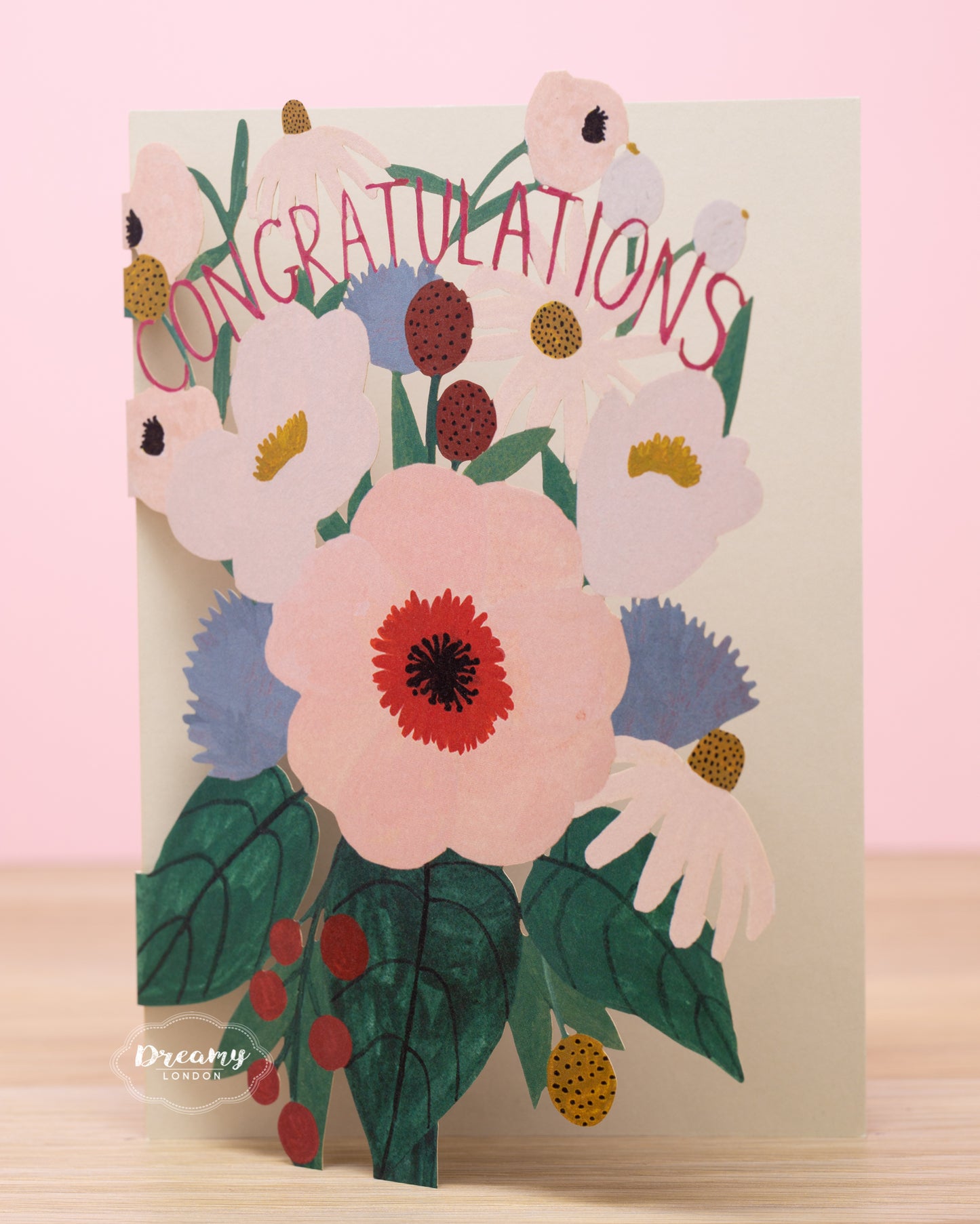 Congratulations Bouquet Card - Congratulations Card - dreamylondon