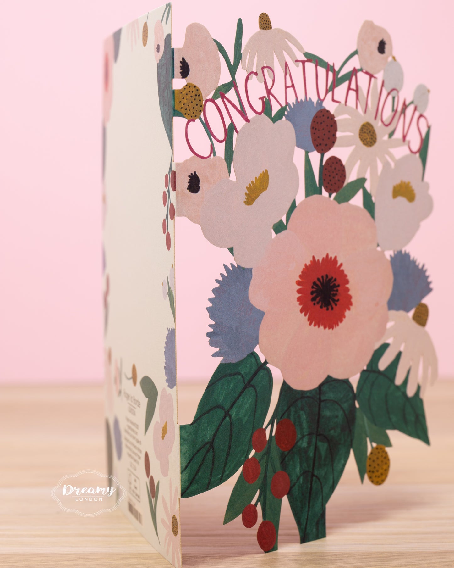 Congratulations Bouquet Card - Congratulations Card - dreamylondon