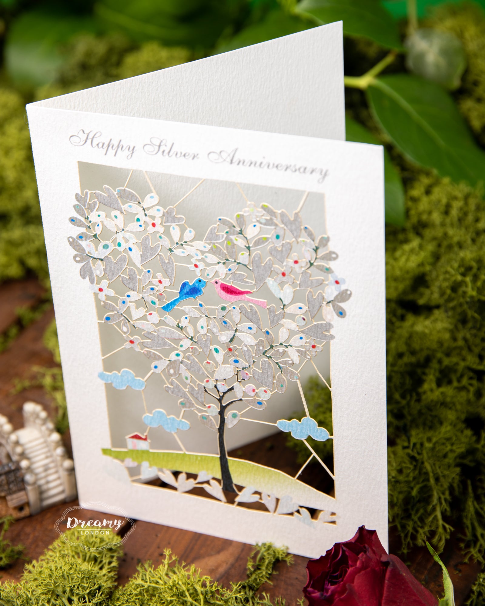 Happy Silver Anniversary Card - dreamylondon