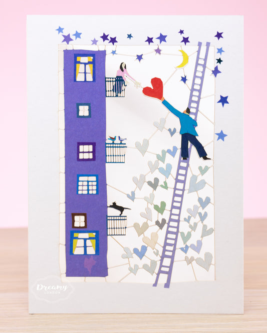 Love's in the Air Greeting Card - dreamylondon