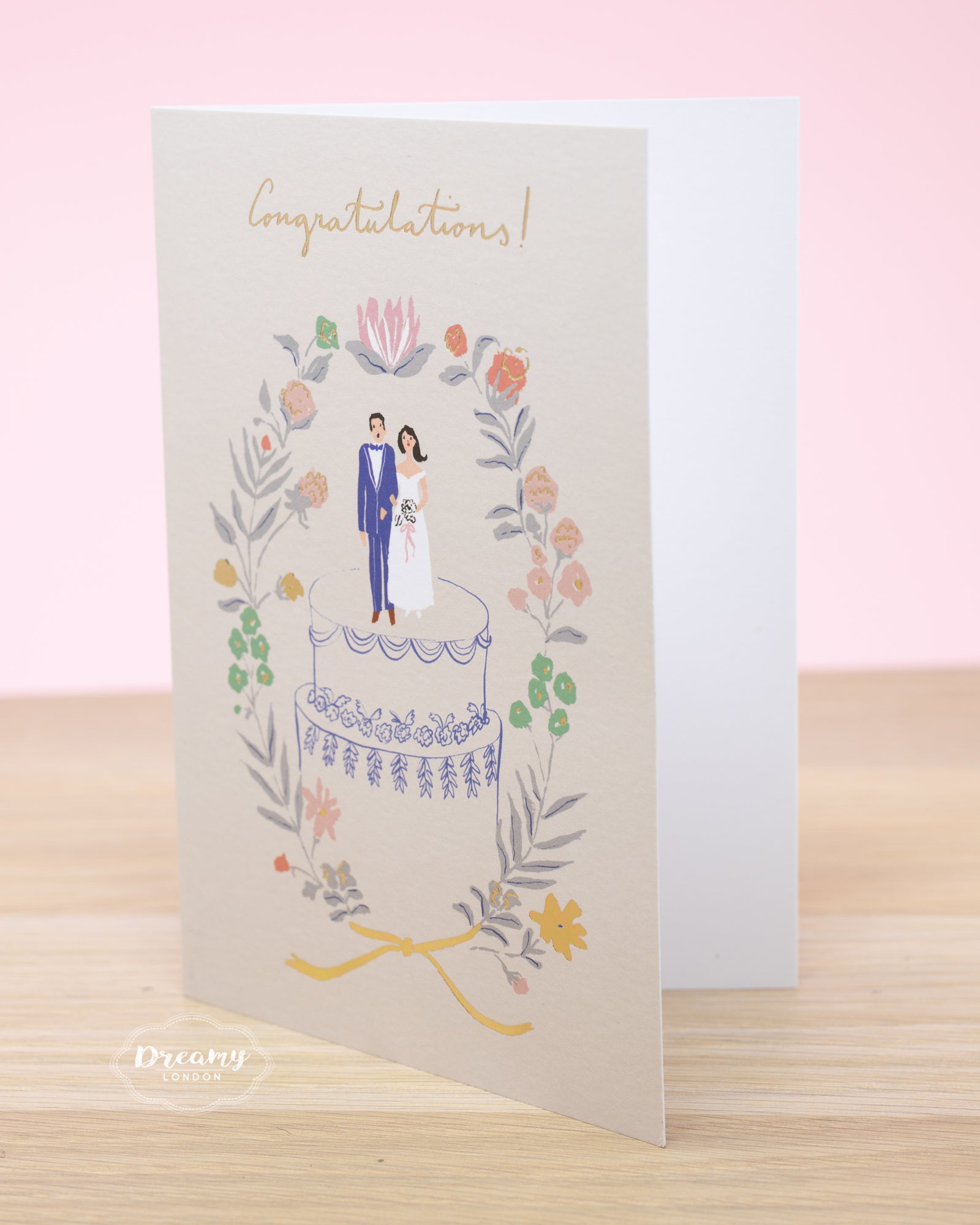 Wedding Congratulations Card, Wedding Card - dreamylondon